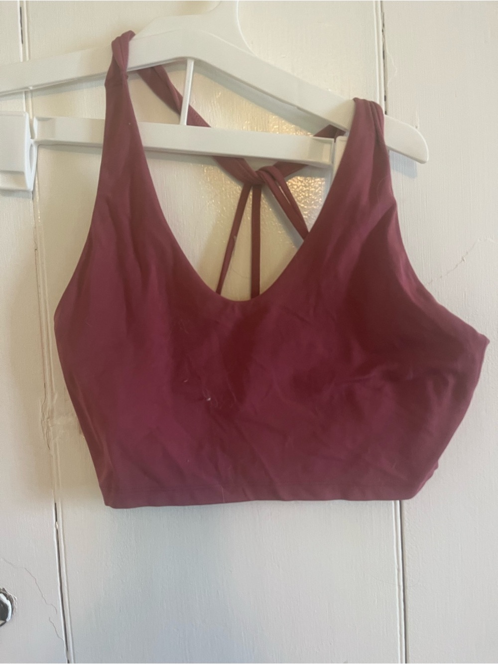 aerie Strappy Scoop Bralette in Burgundy Wine
